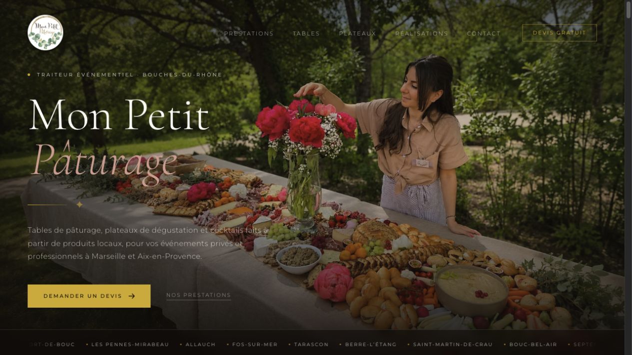 Aperçu du site Mon Petit Pâturage